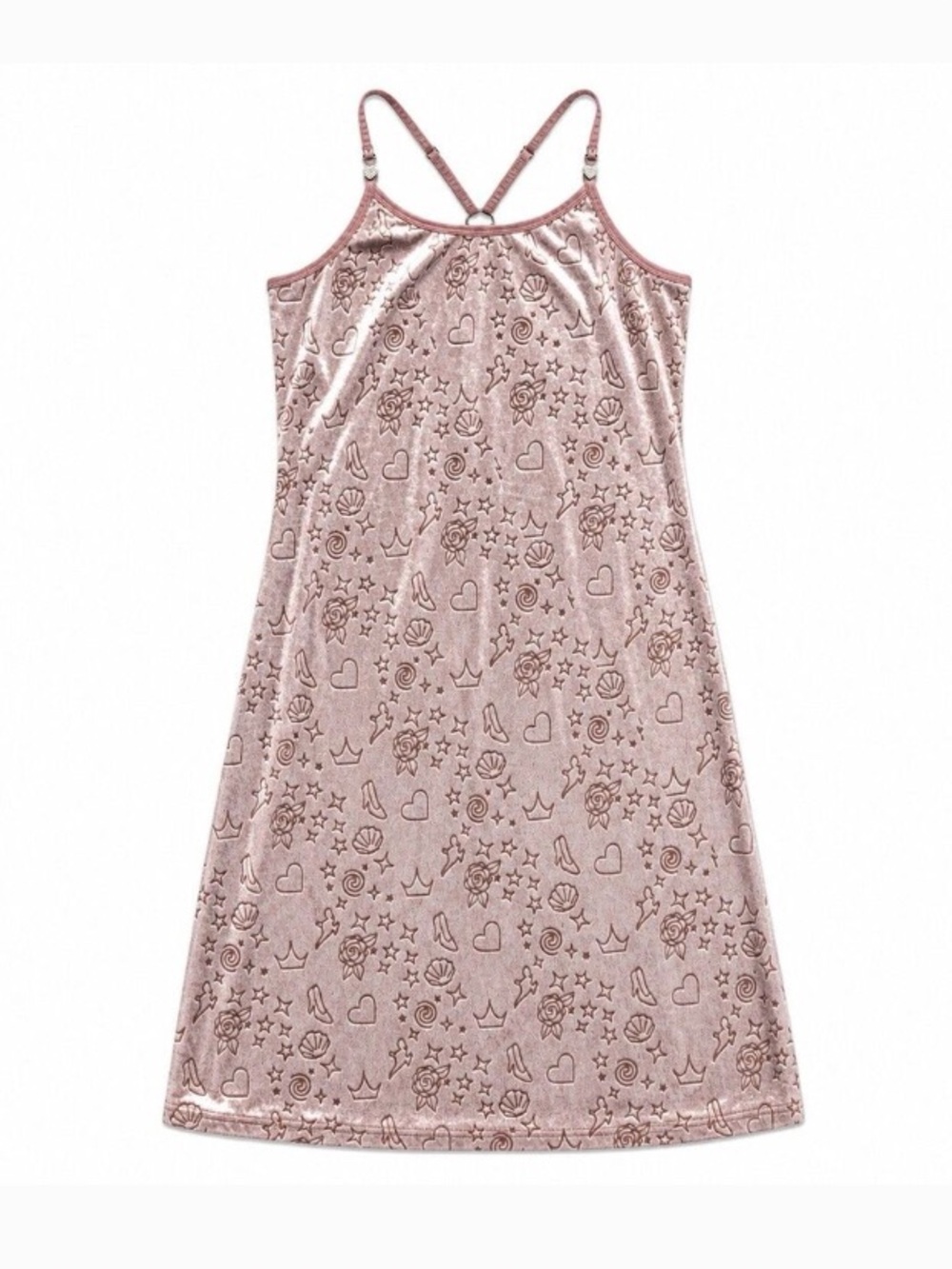 Disney Rose Pink Velvet Slip Dress